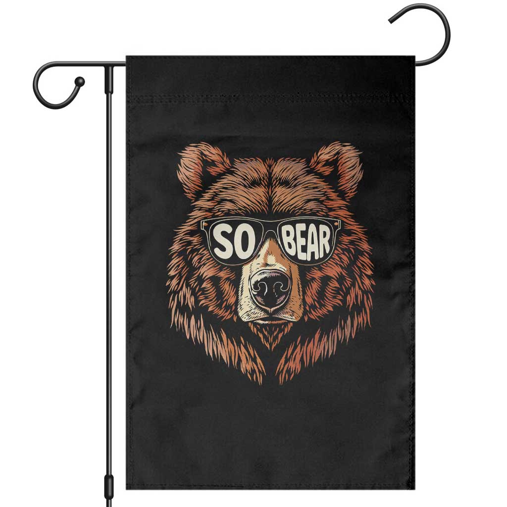 Sobriety Anniversary Sober Bear AA NA Recovery Garden Flag TS11 Black Print Your Wear