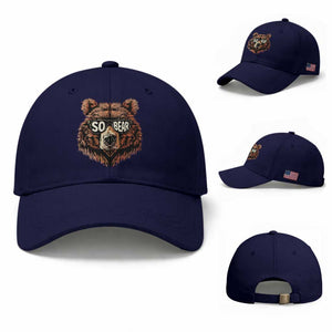 Sobriety Anniversary Sober Bear AA NA Recovery Baseball Cap TS11 Baseball Cap Universal Fit Dark Blue Print Your Wear