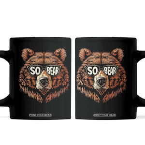 Sobriety Anniversary Sober Bear AA NA Recovery Coffee Mug TS11 Black Print Your Wear
