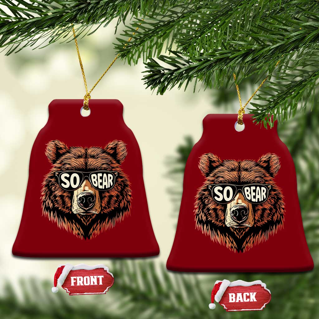 Sobriety Anniversary Sober Bear AA NA Recovery Ceramic Ornament TS11 Print Your Wear