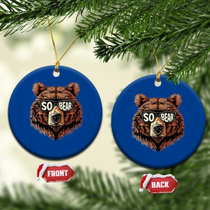 Sobriety Anniversary Sober Bear AA NA Recovery Ceramic Ornament TS11 1pc Blue Print Your Wear