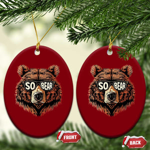 Sobriety Anniversary Sober Bear AA NA Recovery Ceramic Ornament TS11 Print Your Wear