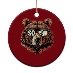 Sobriety Anniversary Sober Bear AA NA Recovery Ceramic Ornament TS11 1pc Red Print Your Wear