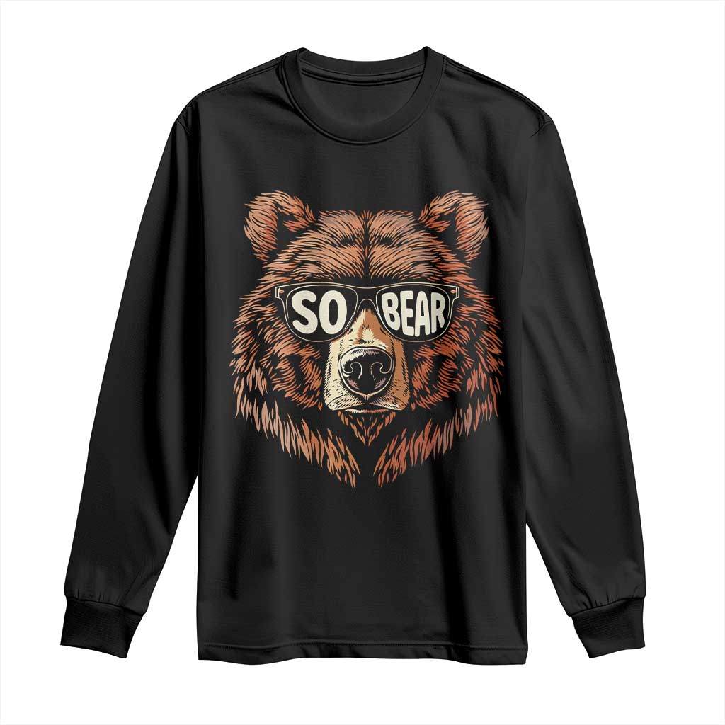 Sobriety Anniversary Sober Bear AA NA Recovery Long Sleeve Shirt TS11 Black Print Your Wear
