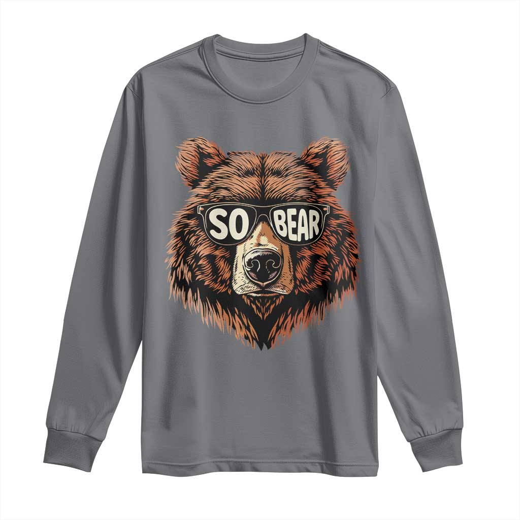 Sobriety Anniversary Sober Bear AA NA Recovery Long Sleeve Shirt TS11 Charcoal Print Your Wear