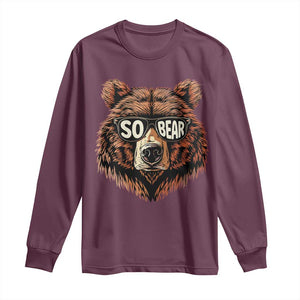 Sobriety Anniversary Sober Bear AA NA Recovery Long Sleeve Shirt TS11 Maroon Print Your Wear