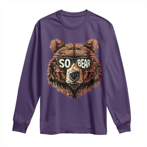 Sobriety Anniversary Sober Bear AA NA Recovery Long Sleeve Shirt TS11 Purple Print Your Wear