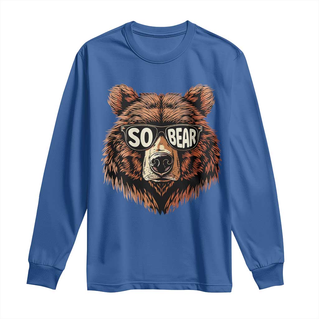 Sobriety Anniversary Sober Bear AA NA Recovery Long Sleeve Shirt TS11 Royal Blue Print Your Wear