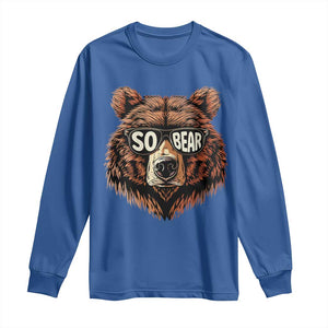 Sobriety Anniversary Sober Bear AA NA Recovery Long Sleeve Shirt TS11 Royal Blue Print Your Wear
