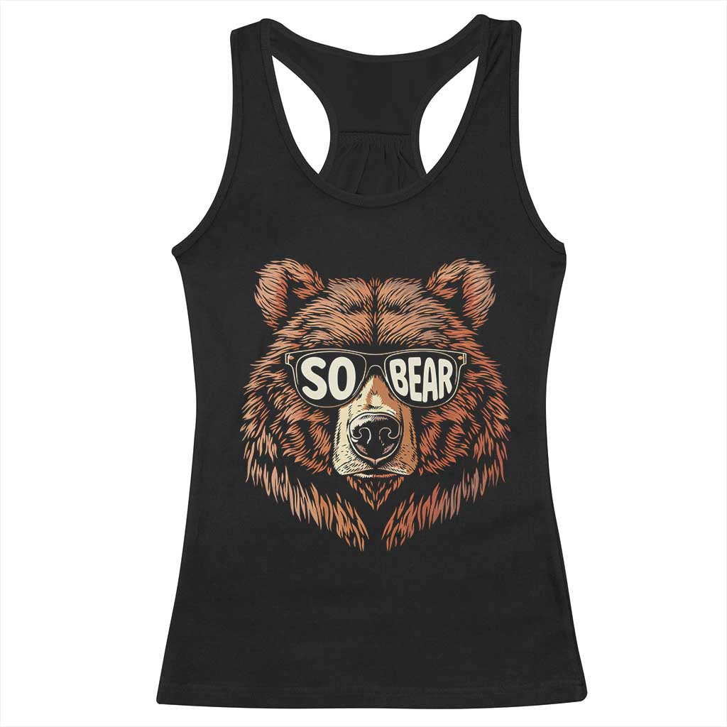 Sobriety Anniversary Sober Bear AA NA Recovery Racerback Tank Top TS11 Black Print Your Wear