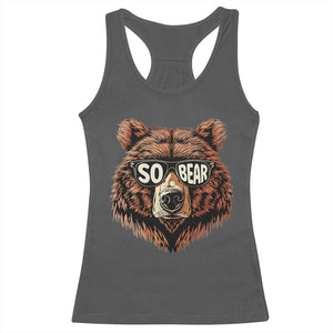 Sobriety Anniversary Sober Bear AA NA Recovery Racerback Tank Top TS11 Dark Heather Print Your Wear