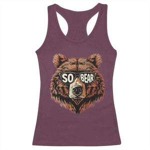 Sobriety Anniversary Sober Bear AA NA Recovery Racerback Tank Top TS11 Maroon Print Your Wear