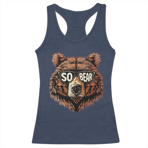 Sobriety Anniversary Sober Bear AA NA Recovery Racerback Tank Top TS11 Navy Print Your Wear
