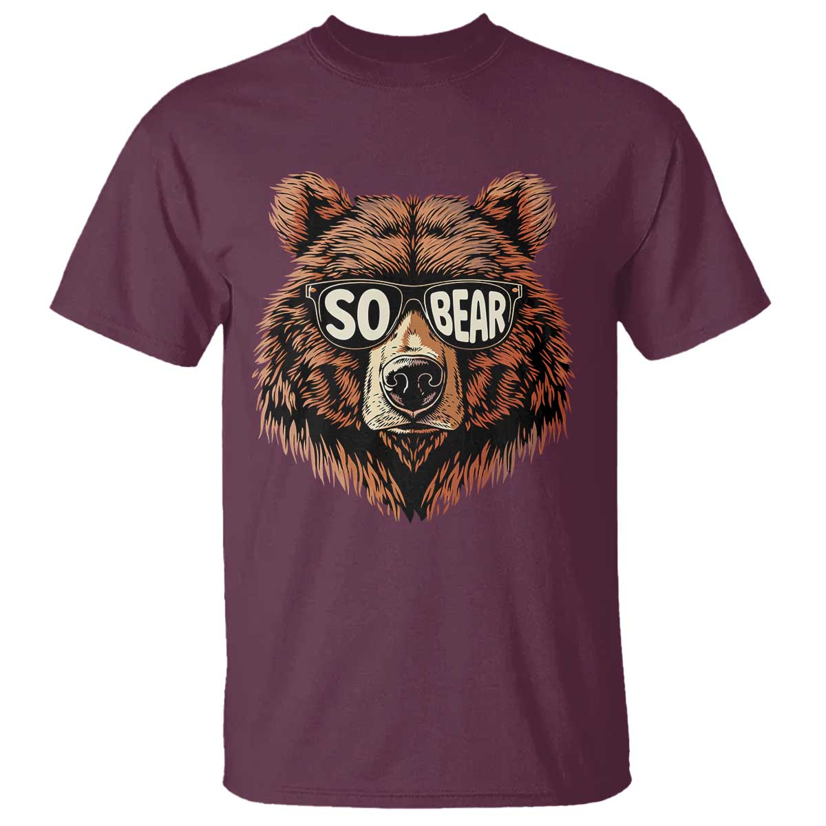 Sobriety Anniversary Sober Bear AA NA Recovery T Shirt TS11 Maroon Print Your Wear