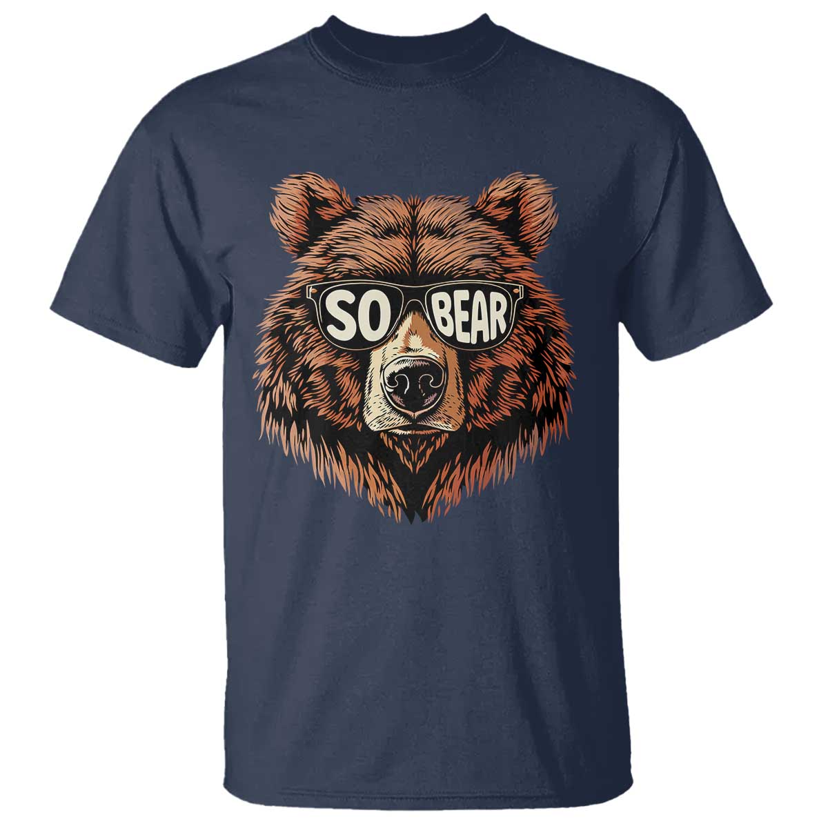 Sobriety Anniversary Sober Bear AA NA Recovery T Shirt TS11 Navy Print Your Wear