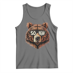 Sobriety Anniversary Sober Bear AA NA Recovery Tank Top TS11 Black Heather Print Your Wear