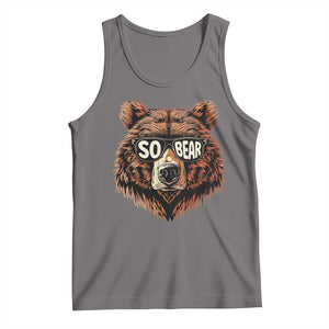 Sobriety Anniversary Sober Bear AA NA Recovery Tank Top TS11 Deep Heather Print Your Wear