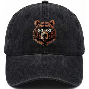 Sobriety Anniversary Sober Bear AA NA Recovery Washed Cotton Baseball Cap TS11 Print Your Wear