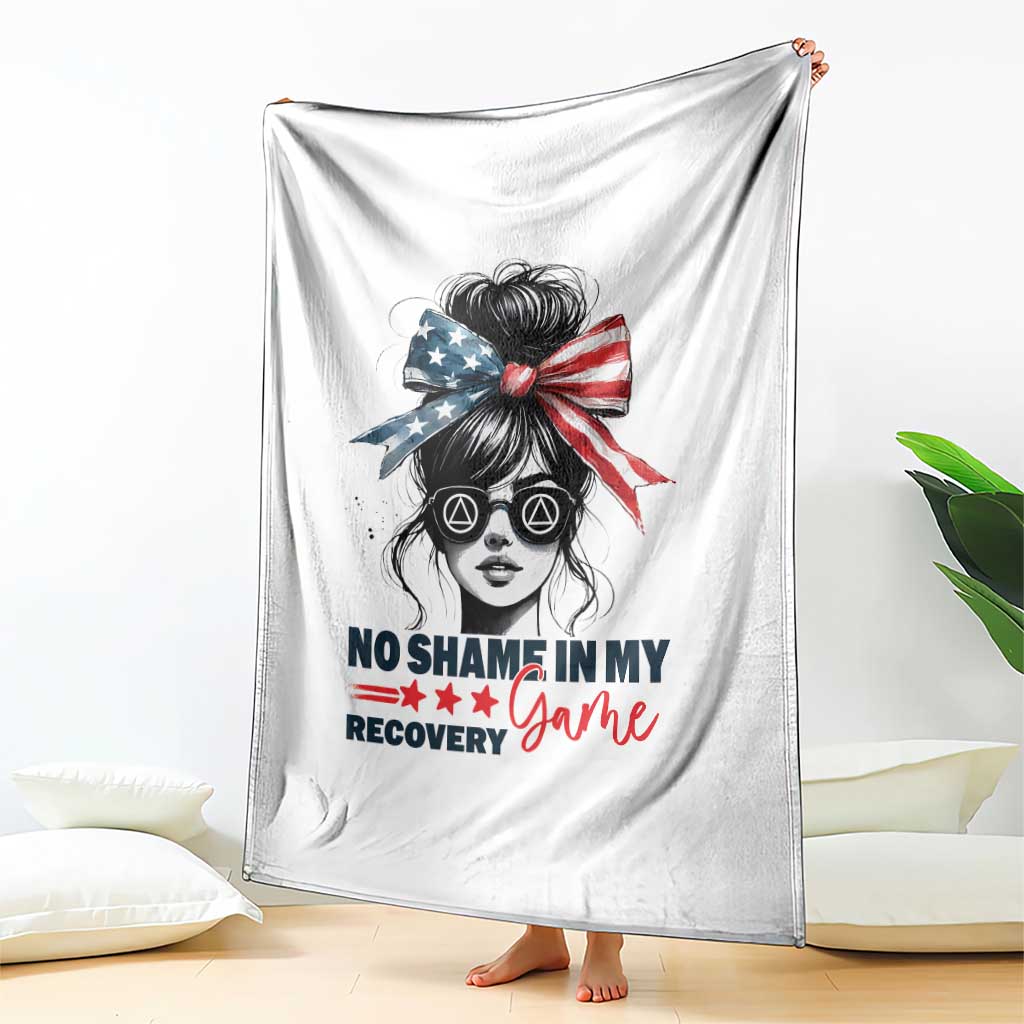 No Shame In My Recovery Game Throw Blanket Sobriety AA NA Anniversary TS11 Print Your Wear