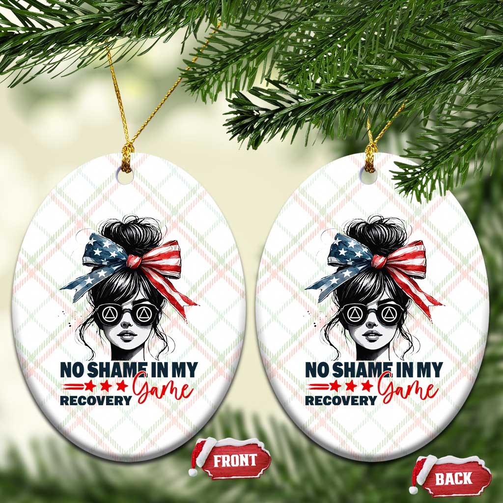 No Shame In My Recovery Game Ceramic Ornament Sobriety AA NA Anniversary TS11 Print Your Wear
