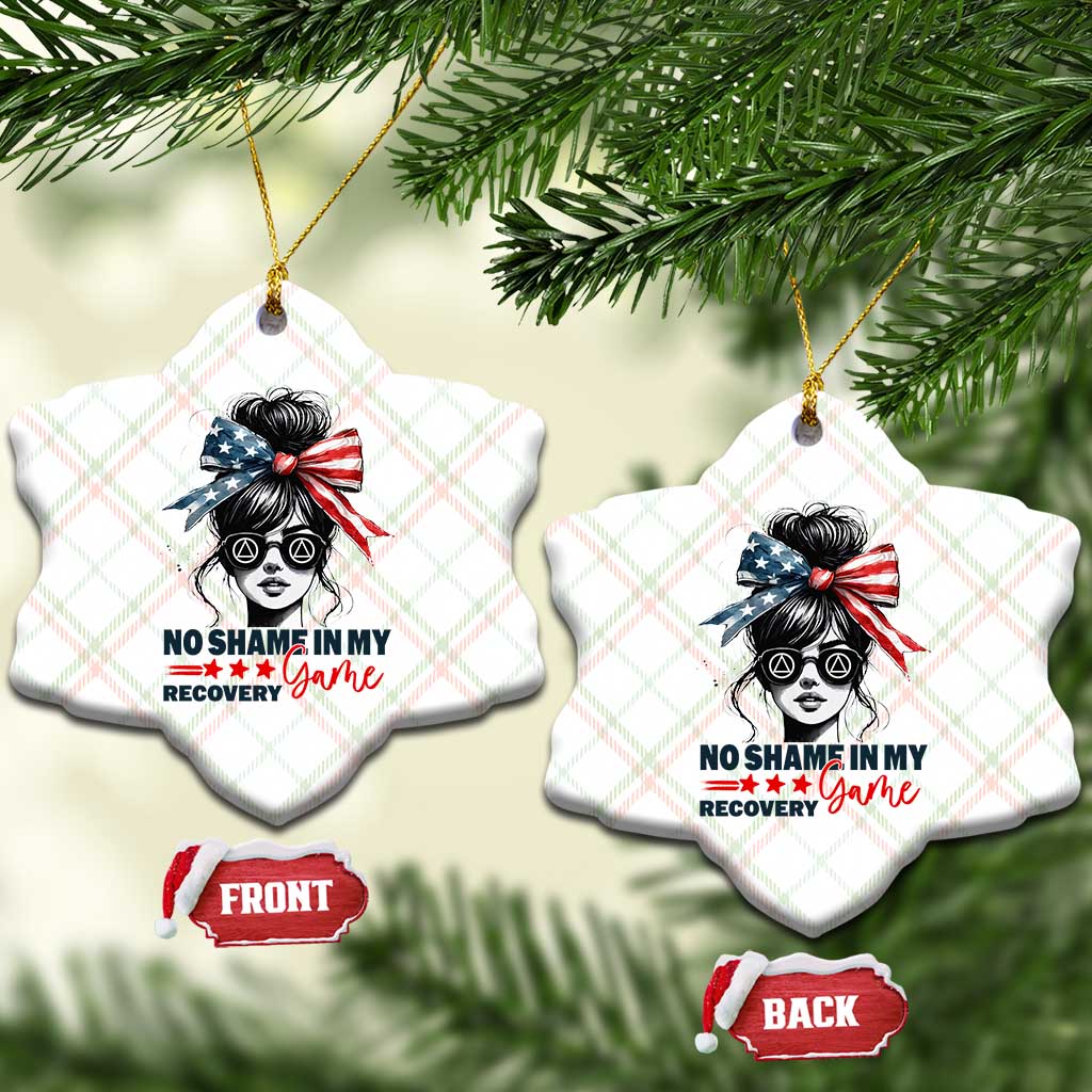 No Shame In My Recovery Game Ceramic Ornament Sobriety AA NA Anniversary TS11 Print Your Wear