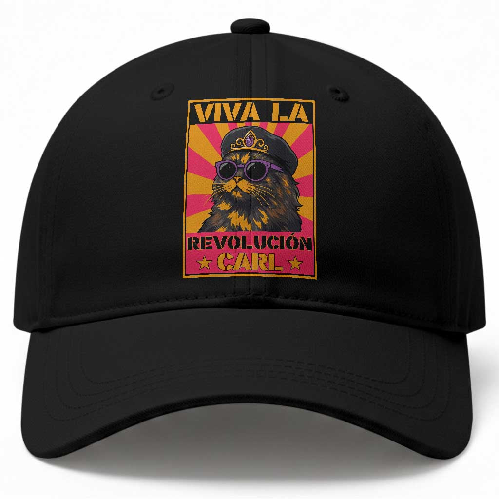 Viva La Revolucion Carl Baseball Cap Funny Cat Princess Meme TS11 Print Your Wear