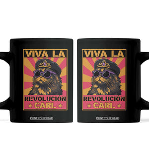 Viva La Revolucion Carl Coffee Mug Funny Cat Princess Meme TS11 Black Print Your Wear