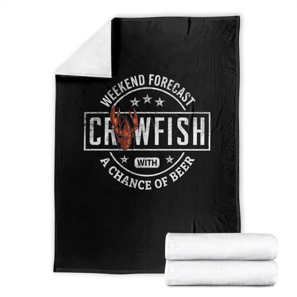 Weekend Forecast Crawfish With A Chance Of Beer Throw Blanket TS11 Black Print Your Wear