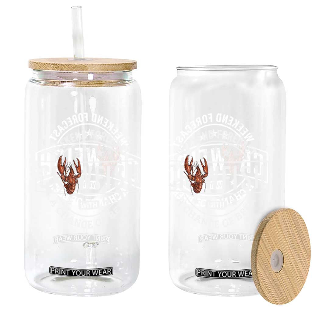 Weekend Forecast Crawfish With A Chance Of Beer Glass Can TS11 Print Your Wear