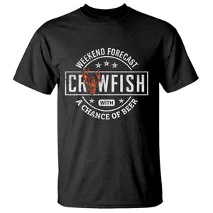 Weekend Forecast Crawfish With A Chance Of Beer T Shirt TS11 Black Print Your Wear