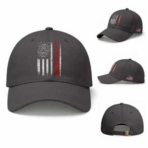 3 Years Sober Baseball Cap 3 Years Sobriety Anniversary Vintage American Flag TS11 Baseball Cap Universal Fit Dark Gray Print Your Wear