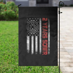 2 Years Sober Garden Flag 2 Years Sobriety Anniversary Vintage American Flag TS11 Print Your Wear