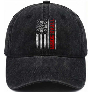1 Year Sober Washed Cotton Baseball Cap 1 Year Sobriety Anniversary Vintage American Flag TS11 Print Your Wear