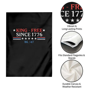Funny King Free Since 1776 8647 Garden Flag TS11 Print Your Wear
