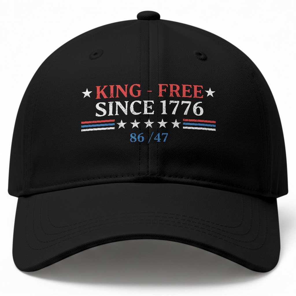 Funny King Free Since 1776 8647 Baseball Cap TS11 Print Your Wear