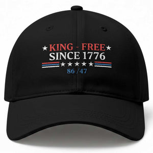 Funny King Free Since 1776 8647 Baseball Cap TS11 Print Your Wear