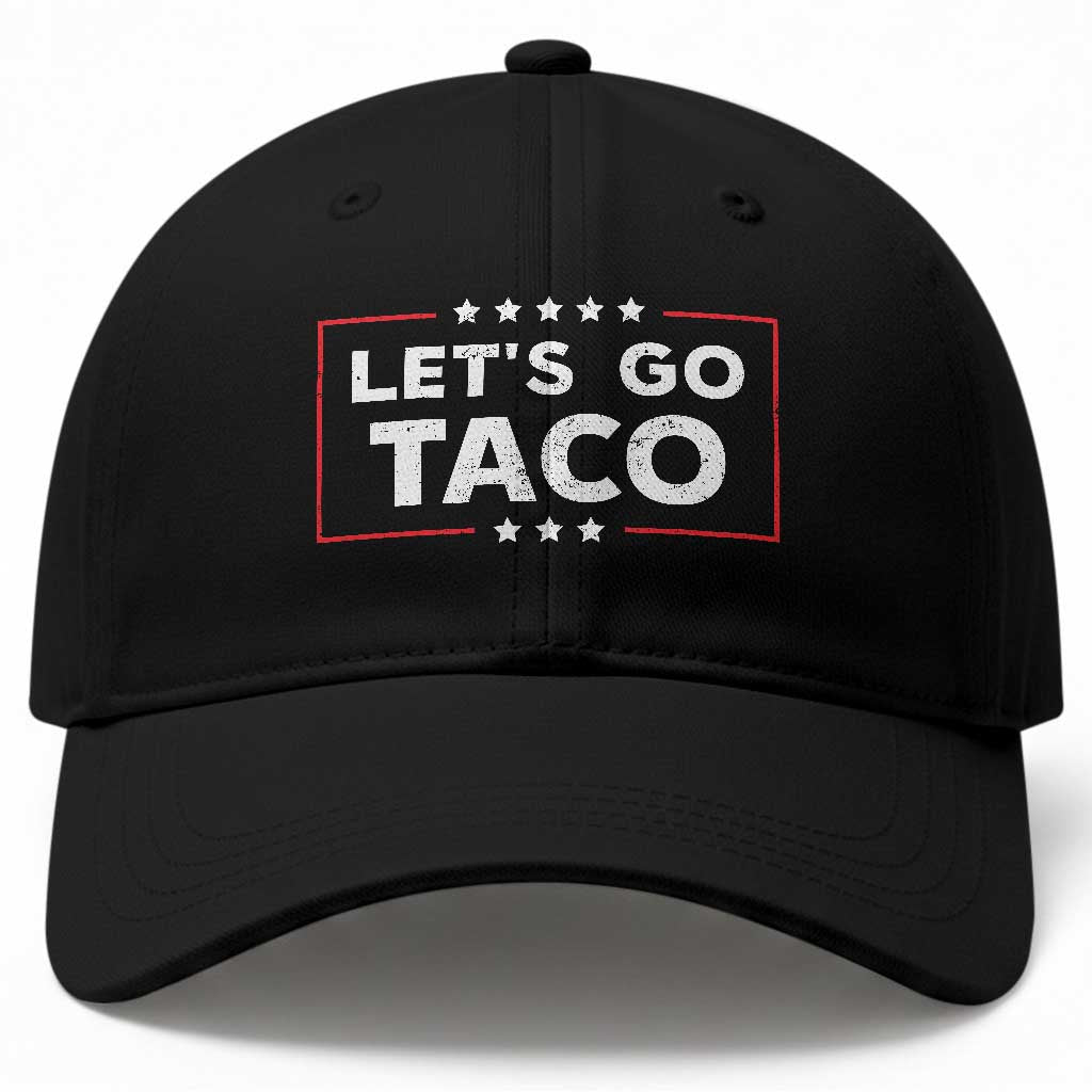 Funny Let's Go Taco Baseball Cap Vintage Star Stripes TS11 Print Your Wear
