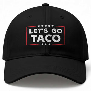 Funny Let's Go Taco Baseball Cap Vintage Star Stripes TS11 Print Your Wear