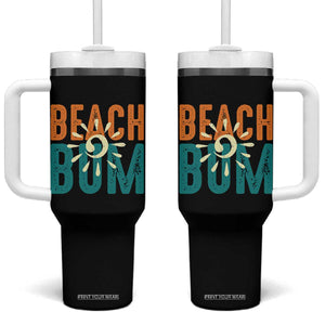 Funny Beach Bum Summer Vacation Tumbler With Handle Beach Life Sun Light TS11 One Size: 40 oz Black Print Your Wear
