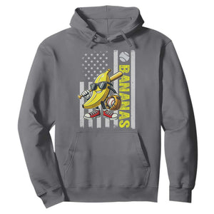 Funny Bananas Lover Baseball Vintage American Flag Hoodie TS11 Charcoal Print Your Wear