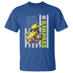 Funny Bananas Lover Baseball Vintage American Flag T Shirt TS11 Royal Blue Print Your Wear