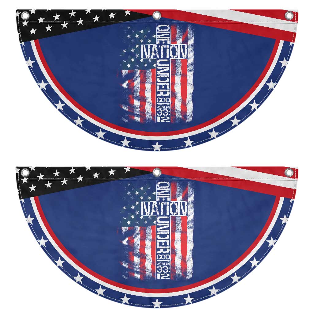 One Nation Under God Patriotic Fan Flag 4th Of July Christian Vintage Cross American Flag TS11 2pcs pack Classic Navy Print Your Wear