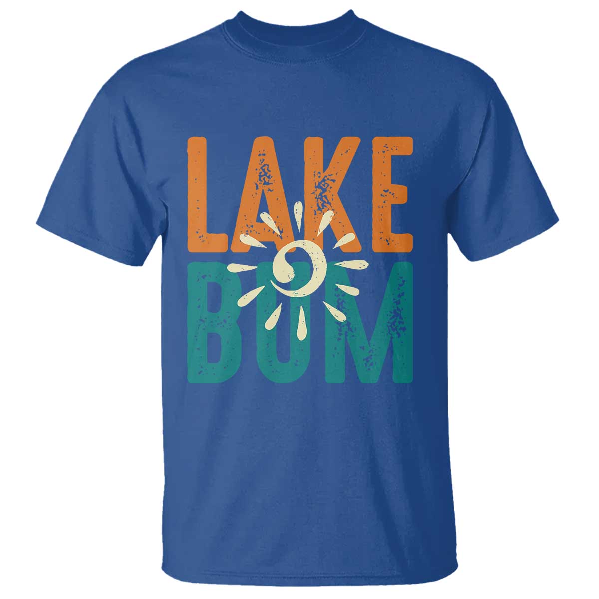 Funny Lake Bum Summer Vacation T Shirt Lake Life Sun Light TS11 Royal Blue Print Your Wear