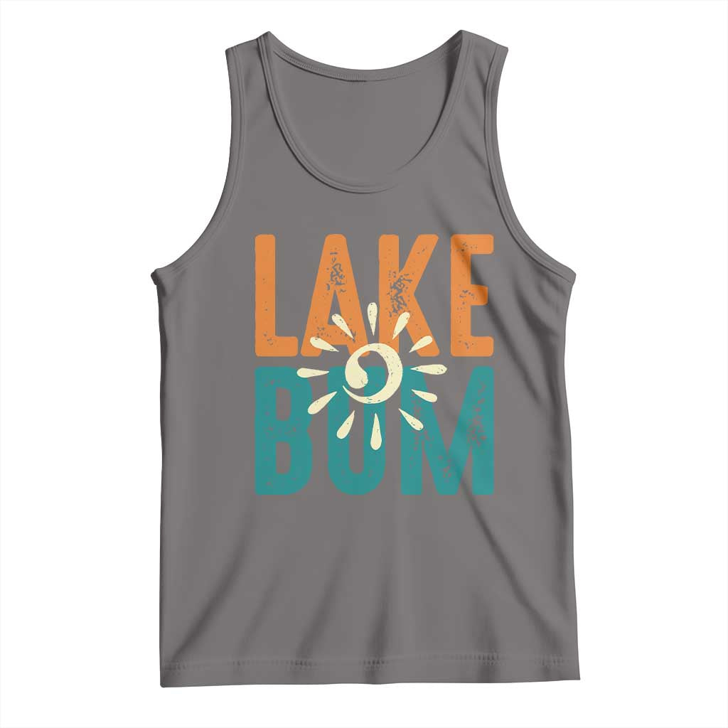 Funny Lake Bum Summer Vacation Tank Top Lake Life Sun Light TS11 Deep Heather Print Your Wear