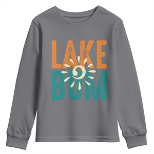 Funny Lake Bum Summer Vacation Youth Sweatshirt Lake Life Sun Light TS11 Charcoal Print Your Wear
