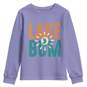 Funny Lake Bum Summer Vacation Youth Sweatshirt Lake Life Sun Light TS11 Violet Print Your Wear