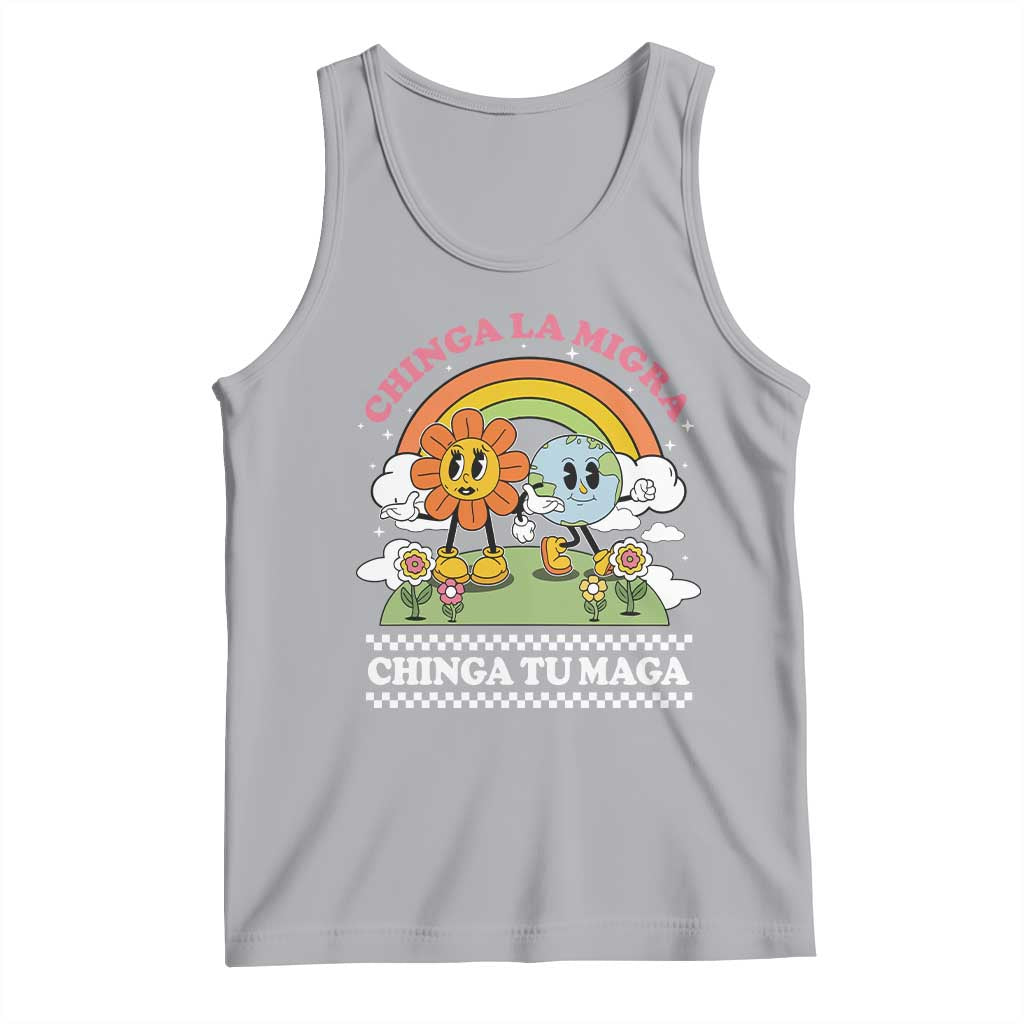 Chinga La Migra Chinga Tu Maga Tank Top Immigration Rights TS11 Athletic Heather Print Your Wear