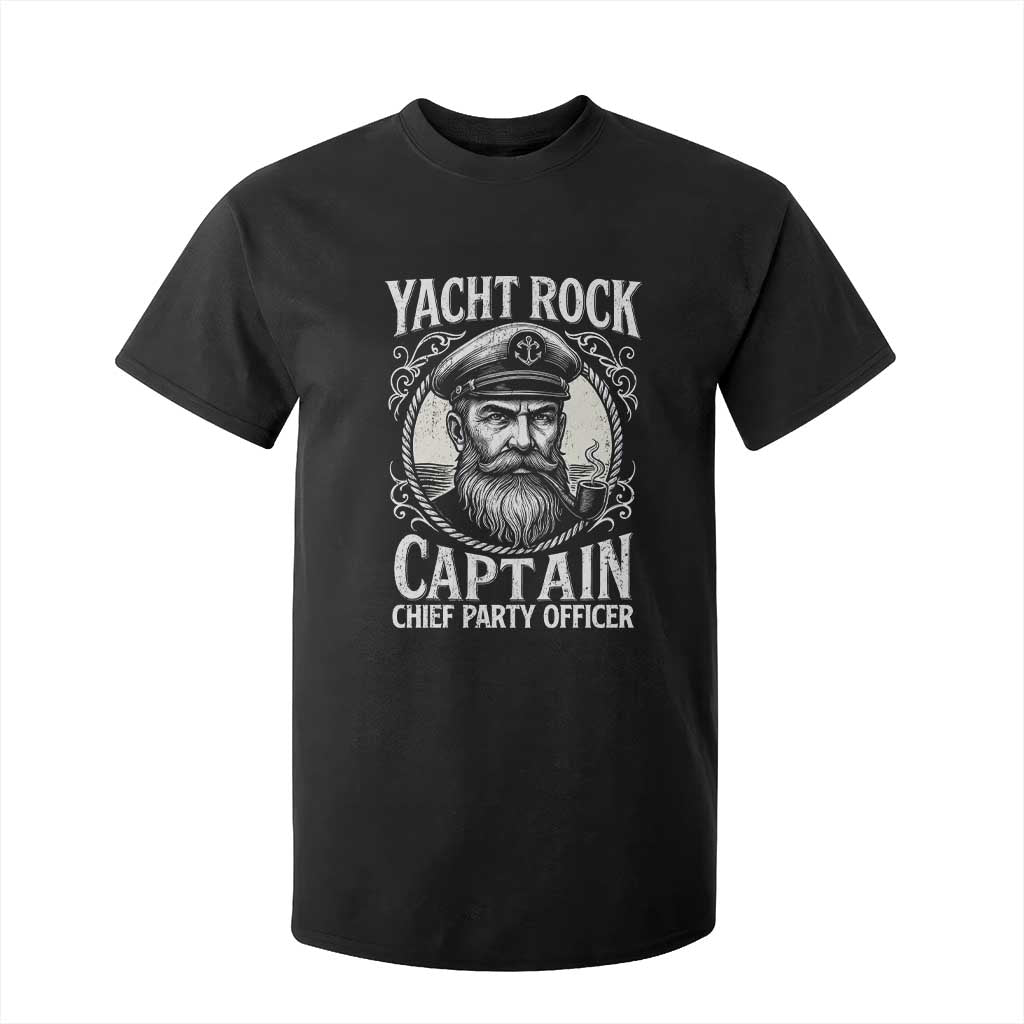 Funny Yacht Rock Captain T Shirt For Kid Chief Party Officer Pontoon Boat Sailor TS11 Black Print Your Wear