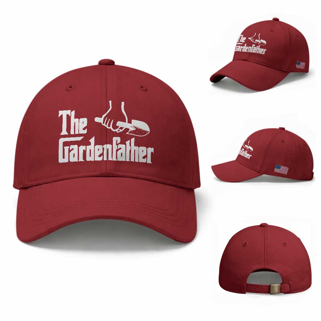 The Gardenfather Baseball Cap Gardener Parody Gardening Fathers Day TS11 Baseball Cap Universal Fit Cherry Red Print Your Wear