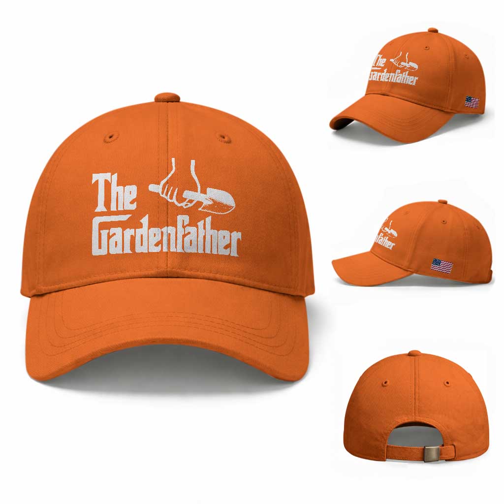The Gardenfather Baseball Cap Gardener Parody Gardening Fathers Day TS11 Baseball Cap Universal Fit Orange Print Your Wear
